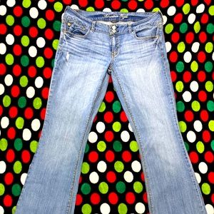 American Eagle Outfitters Kick Boot Blue Jeans  12 “stretch”